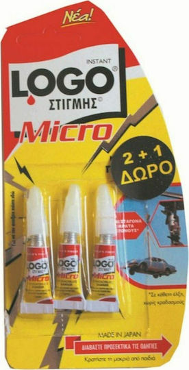 Logo Glue Gel Instant Instant Micro 3τμχ 3pcs 1gr
