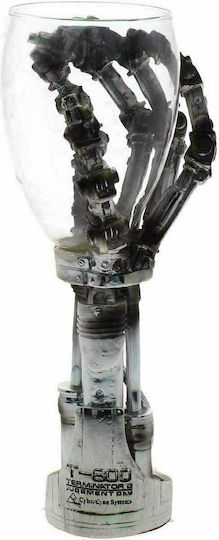 Nemesis Now Terminator 2 Goblet Hand Glass Beer, μπίρας made of Plastic in Gray Color