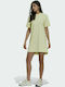 Summer Mini Athletic T-Shirt Short Sleeve Dress Haze Yellow