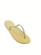 Dupe Charme Women's Flip Flops Gold