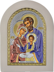 Prince Silvero Saint Icon The Holy Family Silver 15x21cm