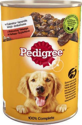 Pedigree Wet Food Dogs in Cans with Beef 400gr