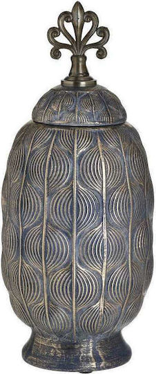 Inart Ceramic Vase Blue 14x34cm Inart Ceramic Vase Blue 14x34cm