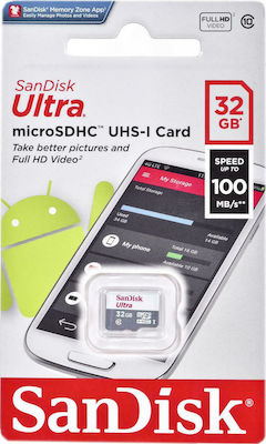 Sandisk Ultra microSDHC 32GB Class 10 U1 UHS-I