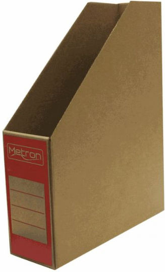 Metron Θήκη Περιοδικών Αρχείου Χάρτινη Κόκκινη Αρχειοθήκη Χάρτινη 25x8x33εκ.