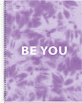 Miquelrius Spiral Notebook Ruled A4 120 Sheets Tie Dye Purple 1pcs