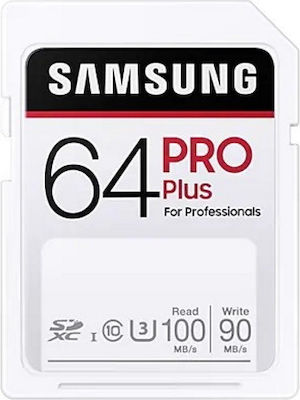 Samsung Pro Plus SDXC 64GB Class 10 U3 UHS-I