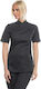Ayo Coat Chef Female Black with Short Sleeve