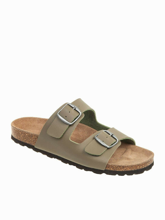 Adam's Shoes Women's Flat Sandals Anatomic in Khaki Color