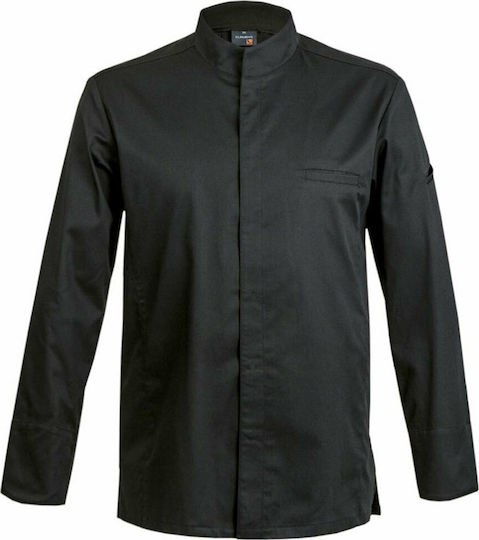 Clement Design Σακάκι Σεφ Unisex Μαύρο με Μακρύ Μανίκι Catane