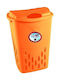 Cyclops 55lt Laundry Basket Plastic with Cap 46.2x33.2x59cm Orange