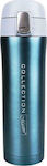 Maestro MR-1641 Glass Thermos Stainless Steel Light Blue 450ml MR-1641-45