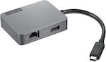 Lenovo Travel Hub Gen2 USB-C Docking Station mit HDMI 4K Ethernet Gray