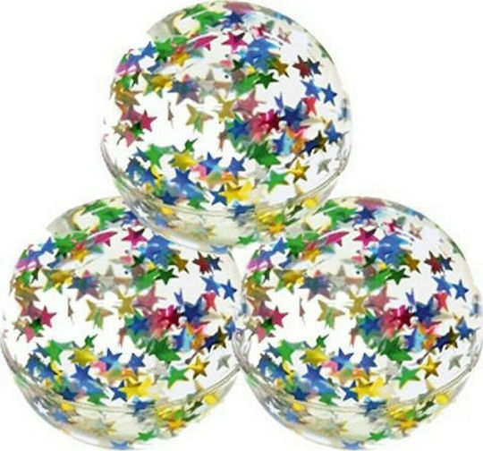 Goki Crazy Balls Rubber With Glitter Kids Crazy Ball Multicolour 4.5cm.