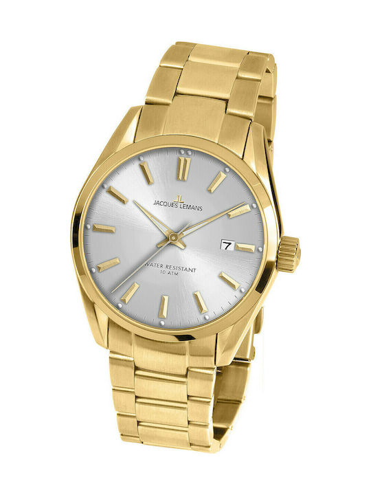 Jacques Lemans Derby Ανδρικό Ρολόι 40mm Μπαταρί...