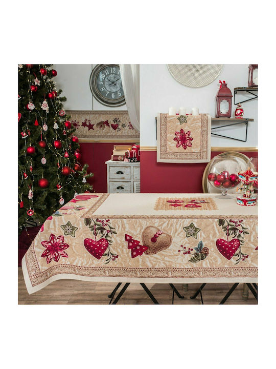 Teoran Star Christmas Fabric Tablecloth Ornament L140xW45cm