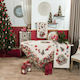 Teoran Tree Weihnachtlich Tischtuch Stoff Beige L180xB140cm.