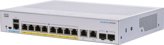 Cisco CBS350-8P-2G-EU Managed L2 PoE+ Switch with 8 Gigabit (1Gbps) Ethernet Ports