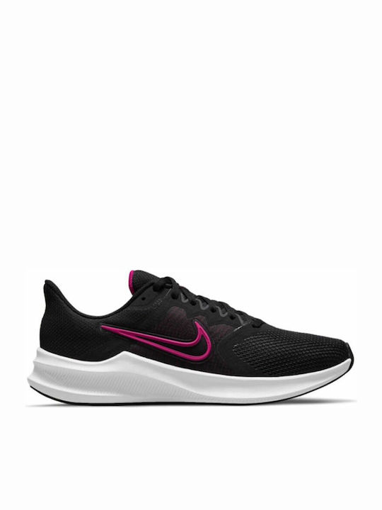 Nike Downshifter 11 Γυναικεία Αθλητικά Παπούτσια Running Black / Fireberry / Dark Smoke Grey / White