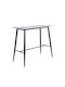 Lavida Table Bar Wooden with Metal Frame Cement - Black 120x60x106cm
