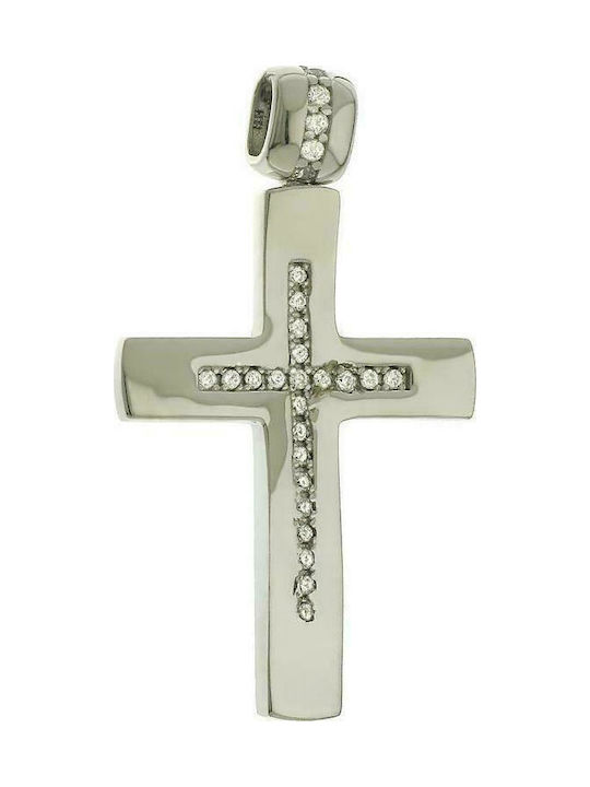 Q-Jewellery Women's White Gold Cross 14K