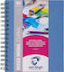 Royal Talens Gogh Mix Media Journal Μπλοκ Σημειώσεων Σπιράλ A5 50 Φύλλων Ριγέ Μπλε