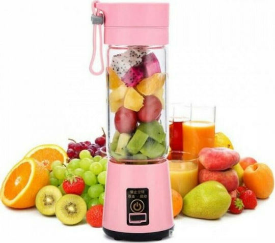 HM-03 Mini Μπλέντερ με Πλαστική Κανάτα 380 ml Ροζ