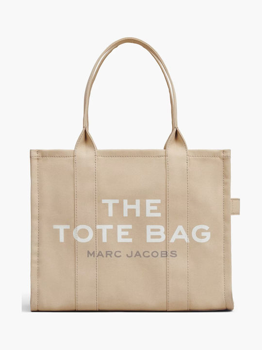 The Canvas Large Υφασμάτινη Γυναικεία Tote Τσάντα Μπεζ