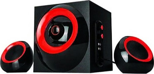 Marvo SG-224 Ηχεία Υπολογιστή 2.1 με Ισχύ 15W Κόκκινα