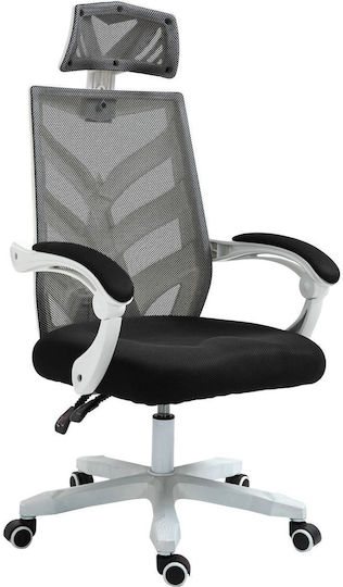 Woodwell Bf2985 Scaun De Birou De Director Cu Inclinare Alb - Negru