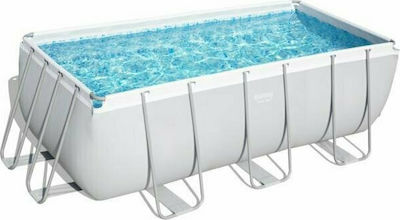 Bestway Power Steel Swimming Pool PVC with Metallic Frame & Filter Pump 4.12m x 2.01m x 1.22m 412x201x122cm