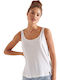 Superdry Women's Athletic Cotton Blouse Sleeveless White