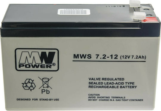 MPL MWS 7.2-12 Μπαταρία UPS με Χωρητικότητα 7.2Ah και Τάση 12V 1τμχ