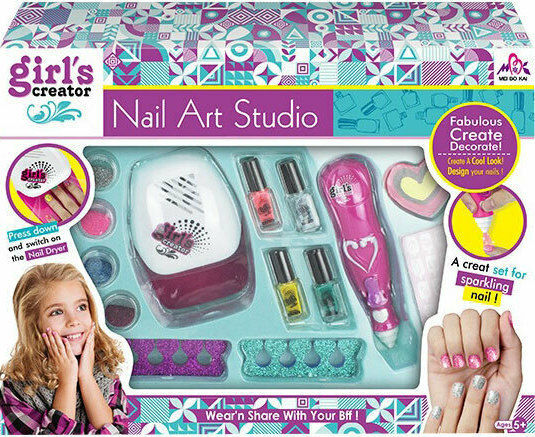 Zita Toys Nail Set With Oven And Battery Airbrush Manicure Toy