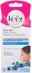 Veet Easy-Gel Facial Hair Removal Wax For Sensitive Skin 20pcs