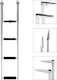 vidaXL Scara de barcă cu 4 trepte Σκάλα Επιβίβασης Πτυσσόμενη Ανοξείδωτο Ατσάλι με 4 Σκαλοπάτια