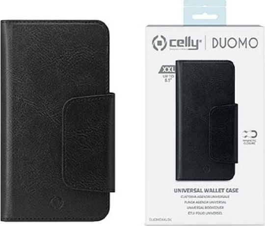 Celly Duomo Caz carte până la 6.5" Negru