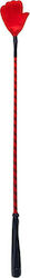 Devil Sticks Crop Hand Polished Grain Leather Paddle σε Κόκκινο Χρώμα