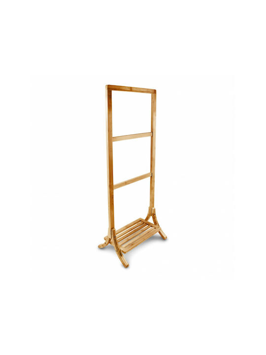 Relaxdays 10017159 Floor Standing Bathroom Ladder with 4 Positions ​40x105cm Brown