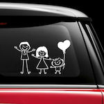 Boy Baby on Board Car Sign Λευκό Sticker Happy Family