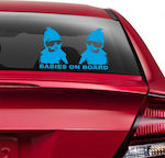 Twins Baby on Board Car Sign Μπλε Sticker Babies Brothers