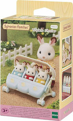 Epoch Toys Miniature Toy Triplets Stroller Sylvanian Families for 3+ Years 4cm. (Various Designs/Assortments of Designs) 1pc