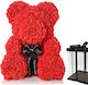 Teddy Bear from Artificial Roses Red 30cm 1pcs