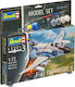 Revell Model Set F-4J Phantom II Modellfigur Flugzeug im Maßstab 1:72 mit Kleber und Farben 24.5x16.4cm.