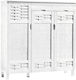 Holz Schuhschrank mit 6 Regalen White L115xW38xH119cm
