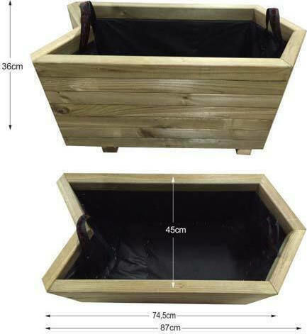 Tesias Planter Box Wooden Beige 36x87x36cm.