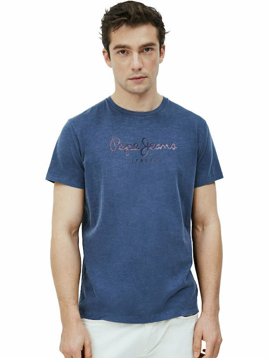 Pepe Jeans Horst Men's Short Sleeve T-shirt Blue