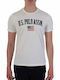 U.S. Polo Assn. T-shirt Bărbătesc cu Mânecă Scurtă Alb 5994249351-101