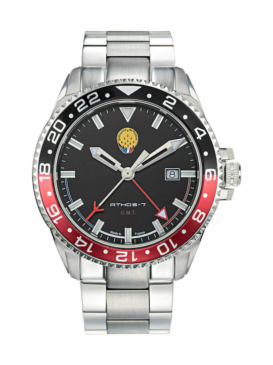 Patrouille De France Herrenuhr 44mm Batterie mit Silber Metallarmband
