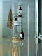 Viosarp An der Wand montiertes Badezimmerregal Metallisch mit 3 Regalen 25x10x75cm Silber